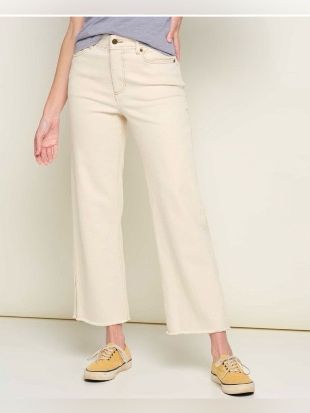 Toad&Co Wide Leg Jeans in Cream